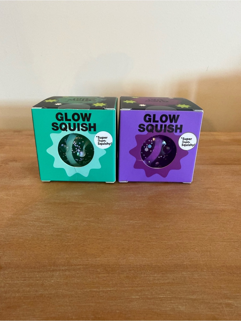 Target Glow Squish Kids Toy Balls - Teal & Purple